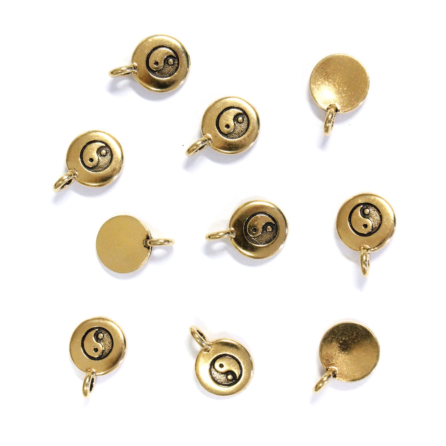 Yin Yang Charm Antique Gold - 10 Pack