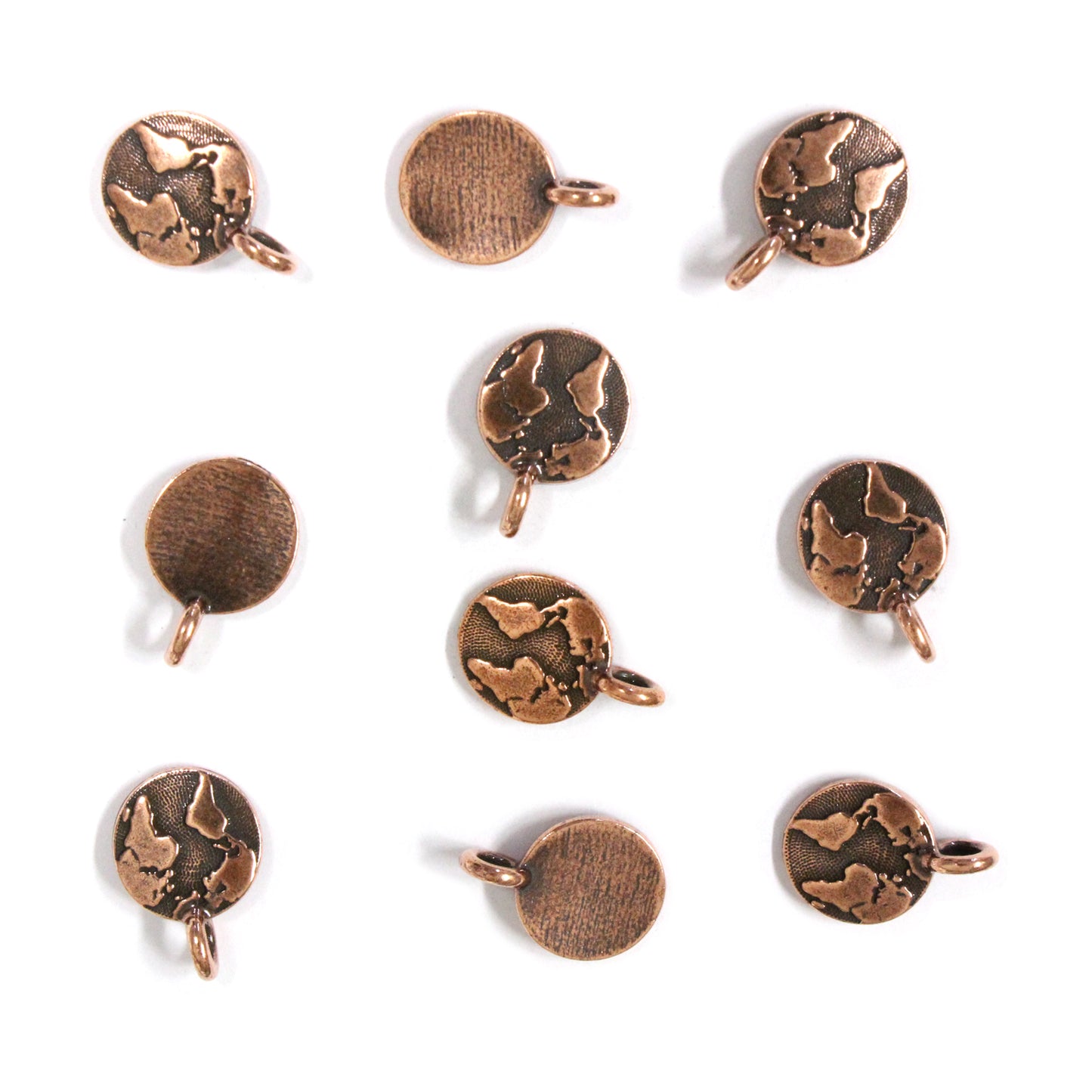 Earth Charm Antique Copper - 10 Pack