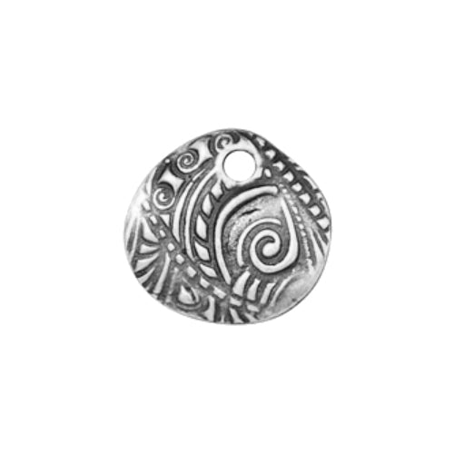 TierraCast 14mm Jardin Charm / 20 Pack / pewter with an antique finish