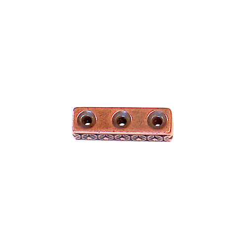 TierraCast Deco Rose 3-Hole Link Antique Copper