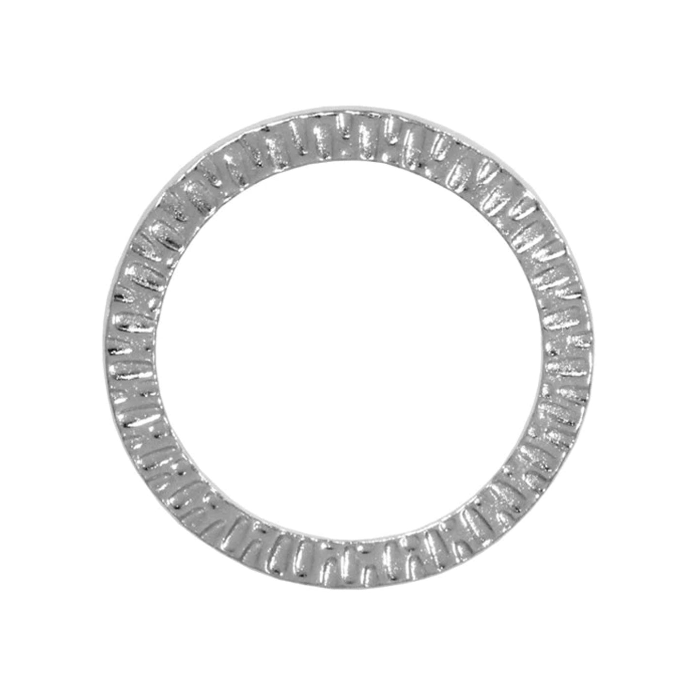 TierraCast 32mm Radiant Ring Link / 5 Pack / pewter with a bright rhodium finish