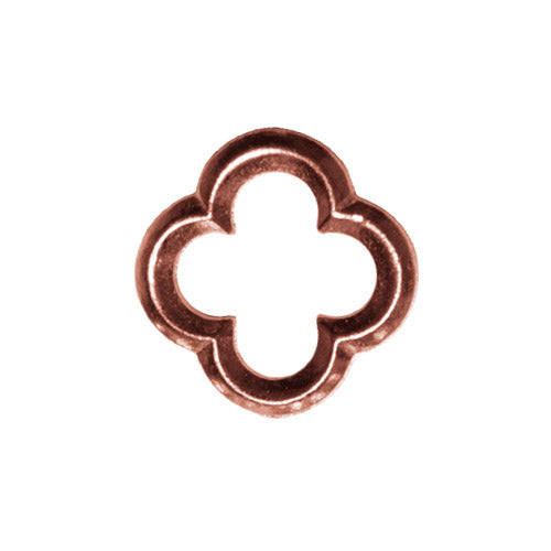 TierraCast 16mm Quatrefoil Link / 10 Pack / pewter with antique copper finish
