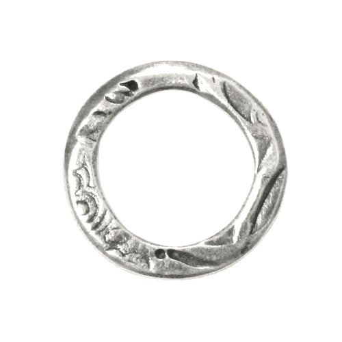 TierraCast 21mm Flora Ring Link / 20 Pack / pewter with an antique finish