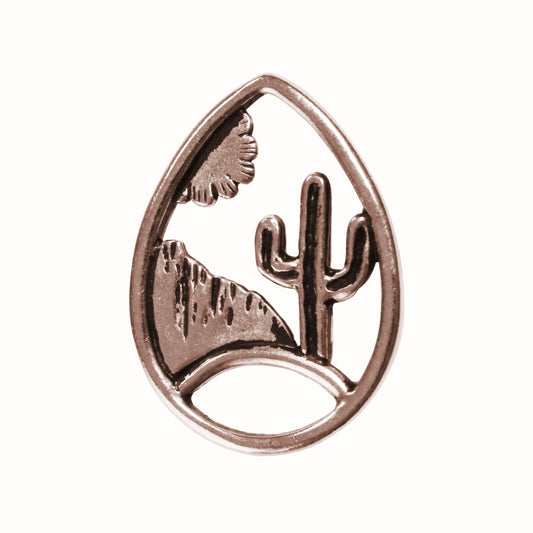 TierraCast Desert Landscape Link / plated pewter with an antique copper finish / 94-3239-18