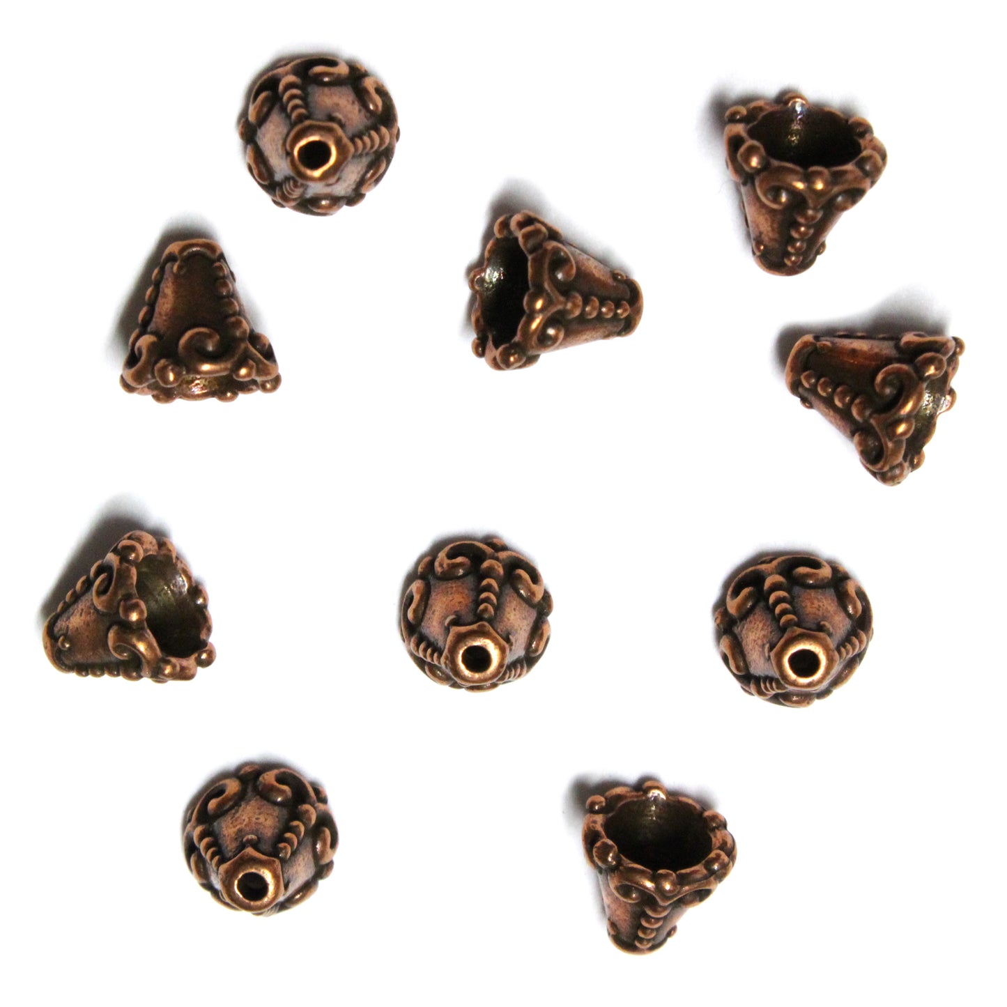 TierraCast Heirloom Cone / 10 Pack / pewter with antique copper finish