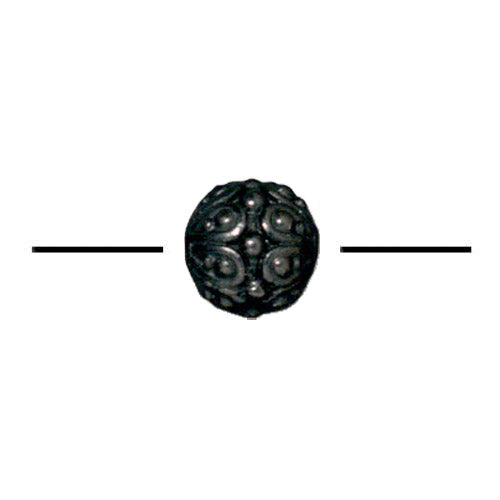TierraCast Casbah Round Bead / pewter with a black finish