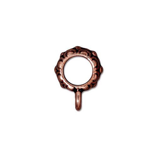 TierraCast Oasis Bail / pewter with antique copper finish / side view