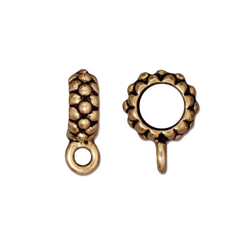 TierraCast Joy Bail / 10 Pack / pewter with antique gold finish