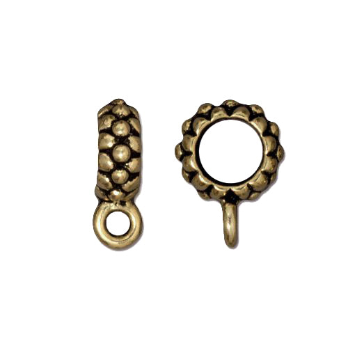 TierraCast Joy Bail / 10 Pack / pewter with a brass oxide finish