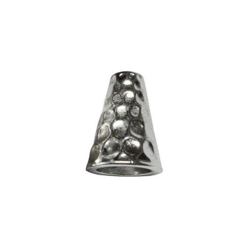 TierraCast Hammertone Tall Cone / 10 Pack / pewter with a bright rhodium finish