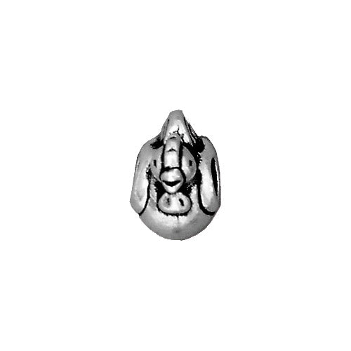 TierraCast Rooster Euro Bead / 5 Pack / pewter with antique silver finish / large hole bead