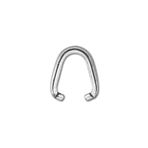 TierraCast Nouveau Pinch Bail / pewter with antique silver finish / side view