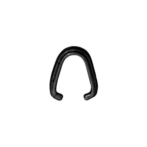 TierraCast Nouveau Pinch Bail / pewter with a black finish / side view