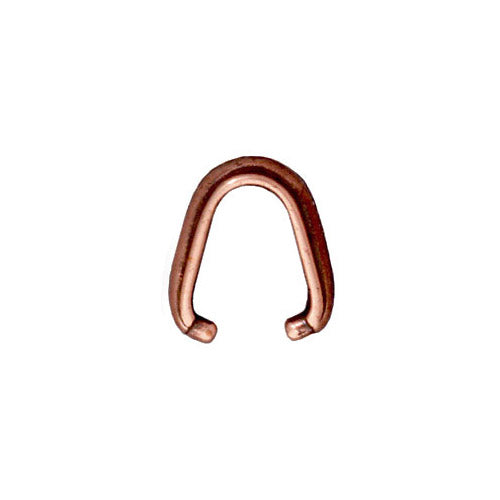 TierraCast Nouveau Pinch Bail / pewter with antique copper finish / side view
