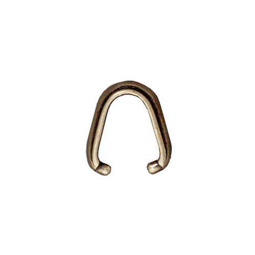 TierraCast Nouveau Pinch Bail / pewter with a brass oxide finish / side view
