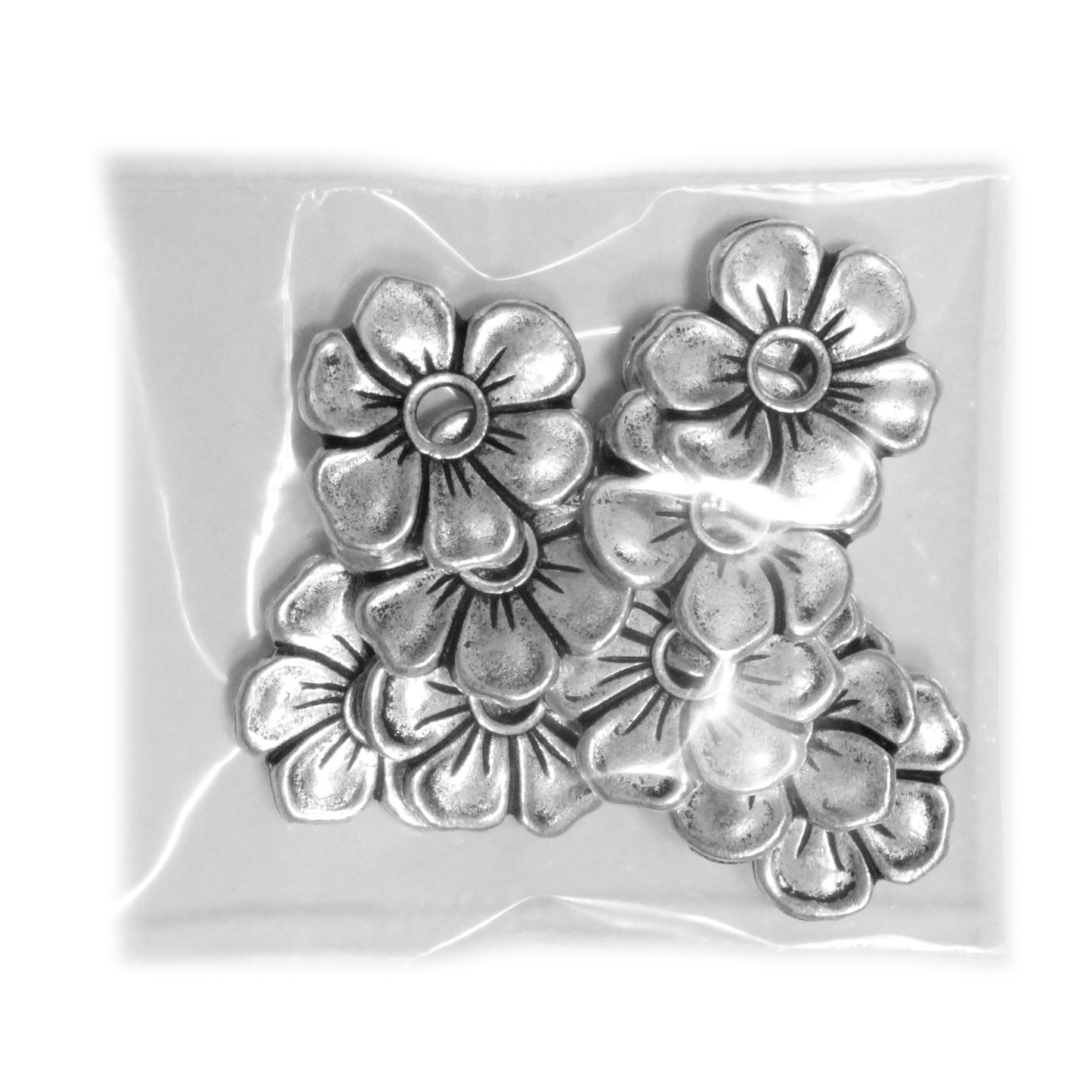 TierraCast Apple Blossom Rivetable Bead / pewter with an antique silver finish