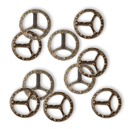 TierraCast Tribuckle for 1/2 inch leather straps / pewter with brass oxide finish / 10 Pack