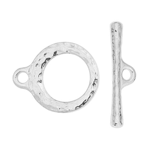 TierraCast Craftsman Toggle Clasp / pewter with a white bronze finish