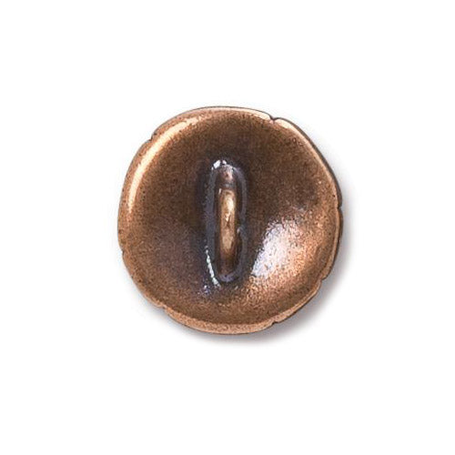 TierraCast Bamboo Button / pewter with antique copper finish