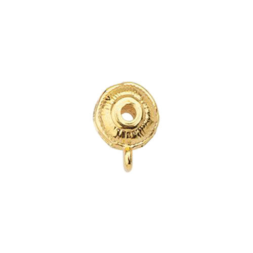 Bail with Small Ring / Gold 24K Plated Zamak / side view
