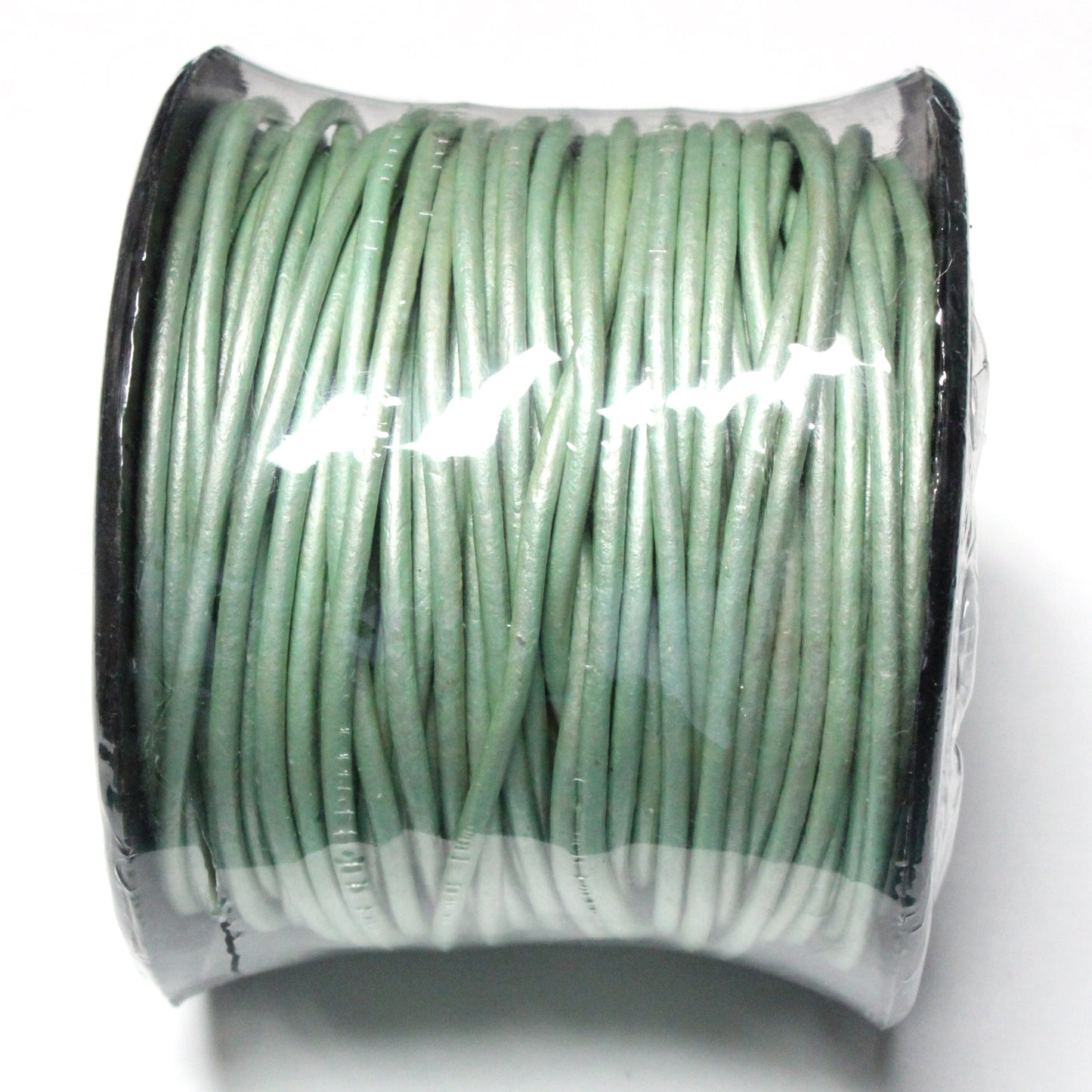 METALLIC OASIS TURQUOISE 2mm Round Leather Cord / 25m Roll