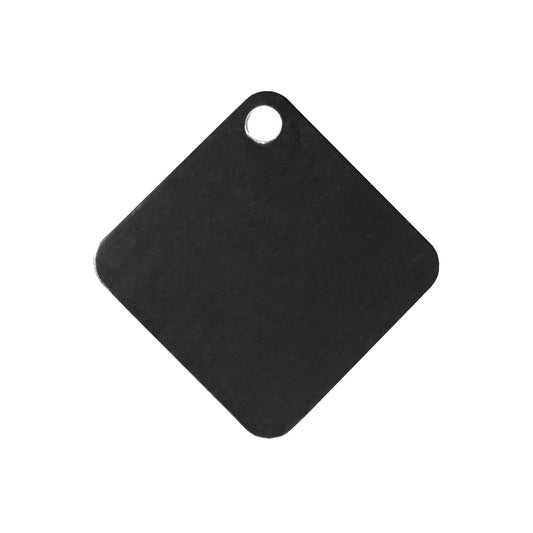 ANCHOR CHARM / white silhouette on black / printed on aluminum