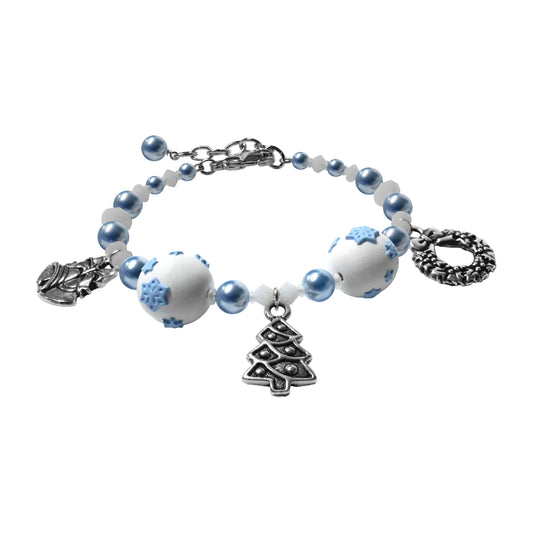 🎄 Christmas Holiday Charm Bracelet / 6 to 7 Inch wrist size / with extender chain