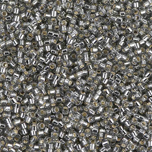 DB-0048 Grey Silver Lined 11/0 Miyuki Delica Seed Beads (10 gram bag)