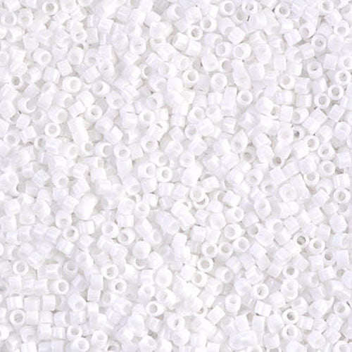 DB-0200 White Opaque 11/0 Miyuki Delica Seed Beads (10 gram bag)