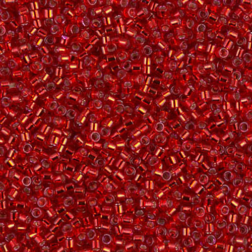 DB-0602 Red Silver Lined 11/0 Miyuki Delica Seed Beads (10 gram bag)