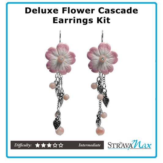 Kit for Deluxe Flower Cascade Earrings / includes step-by-step instructions / tools sold separately
