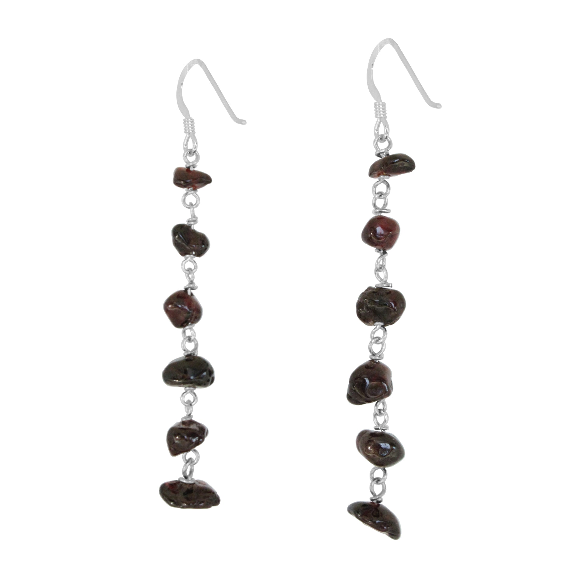 Garnet Earrings - Reverse View