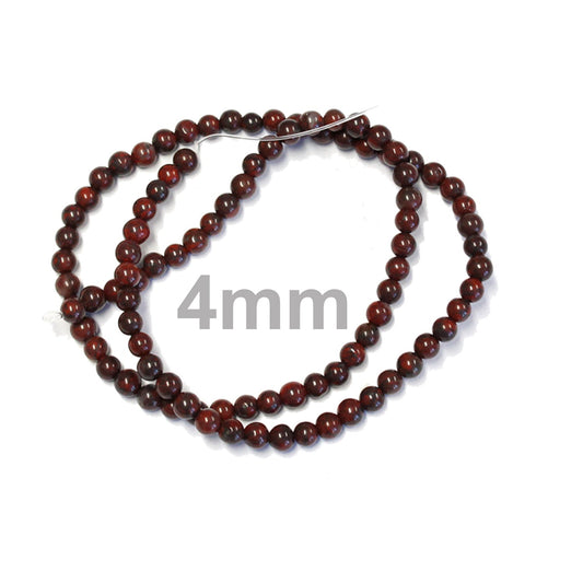 4mm Poppy Jasper / 16" Strand / natural / smooth round stone beads