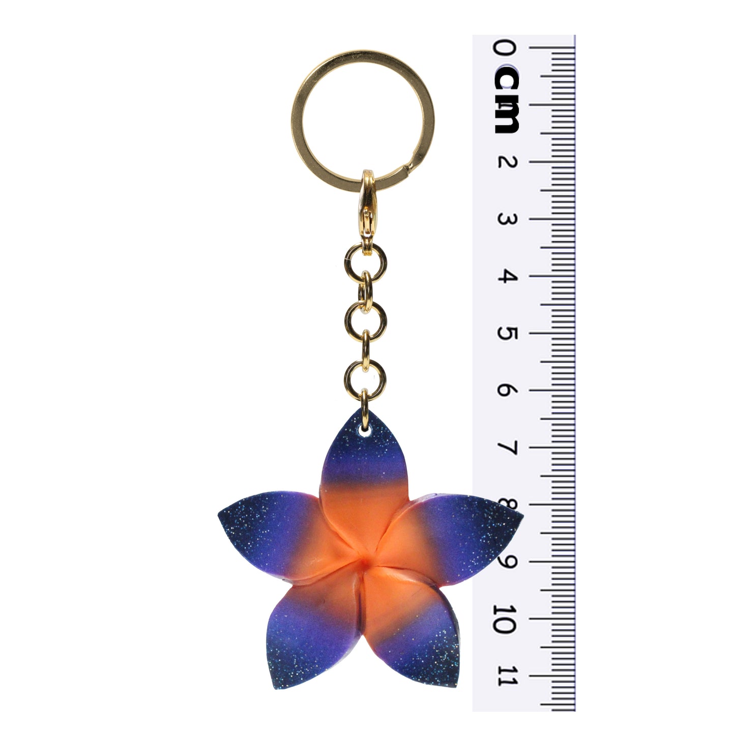 Plumeria Keychain / 112mm length / choose from 5 colorways