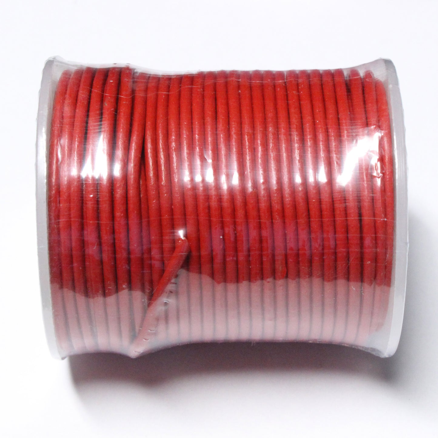 CRIMSON RED 2mm Round Leather Cord