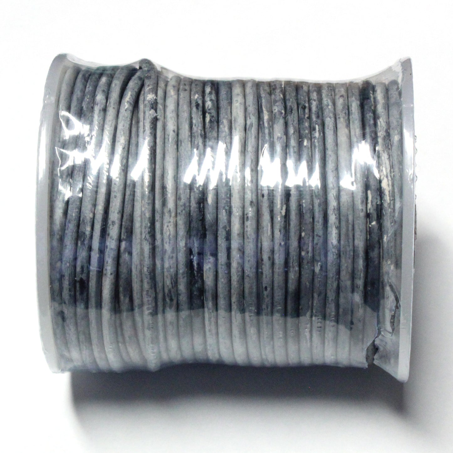 WEATHERED GREY 2mm Round Leather Cord / 25m Roll