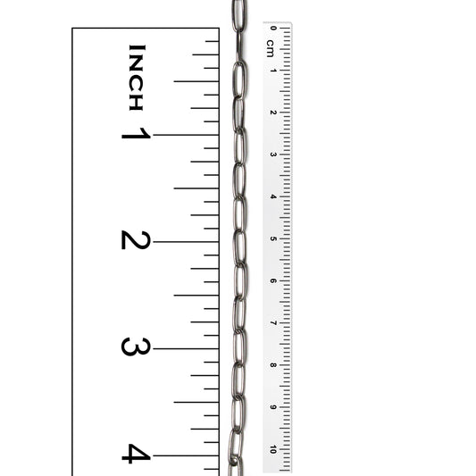 Paperclip Chain Stainless Steel / sold by the foot / 3.5 x 8mm (OD)