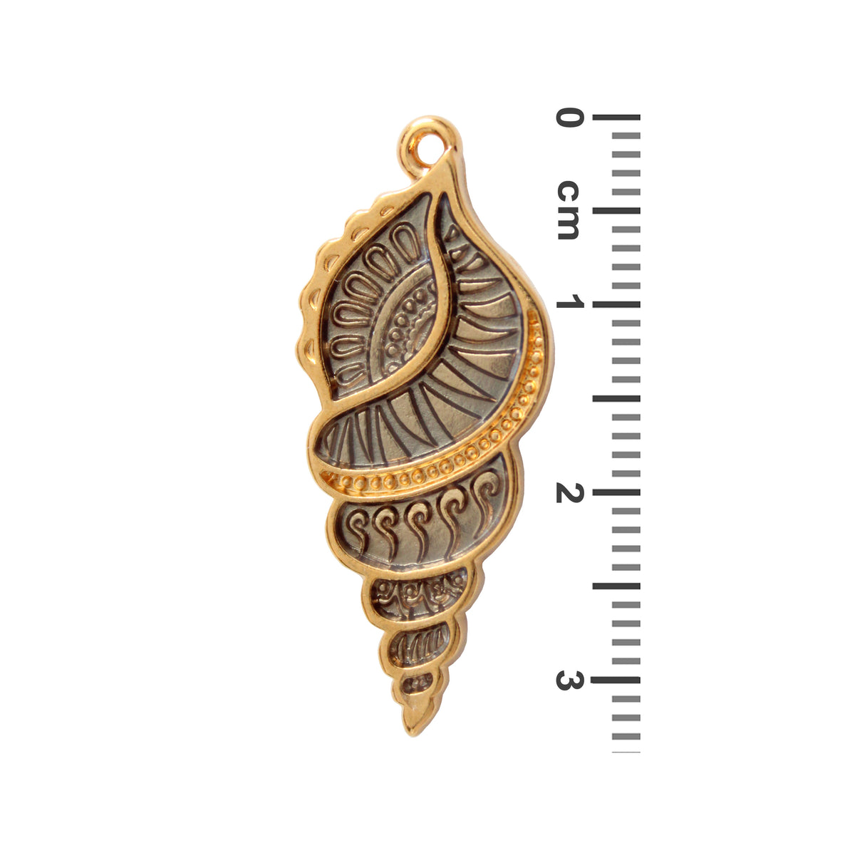 Triton Pendant / 33 x 14mm / Gold 24K Plated Zamak / with ruler