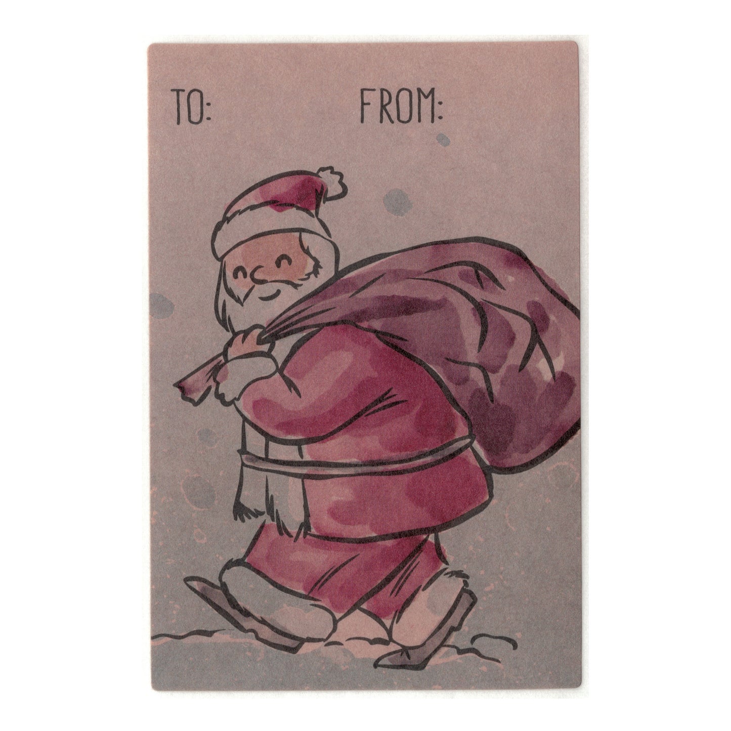 Christmas Holiday Gift Label Stickers / 10 Pack / 75mm x 50mm / peel and stick / various designs