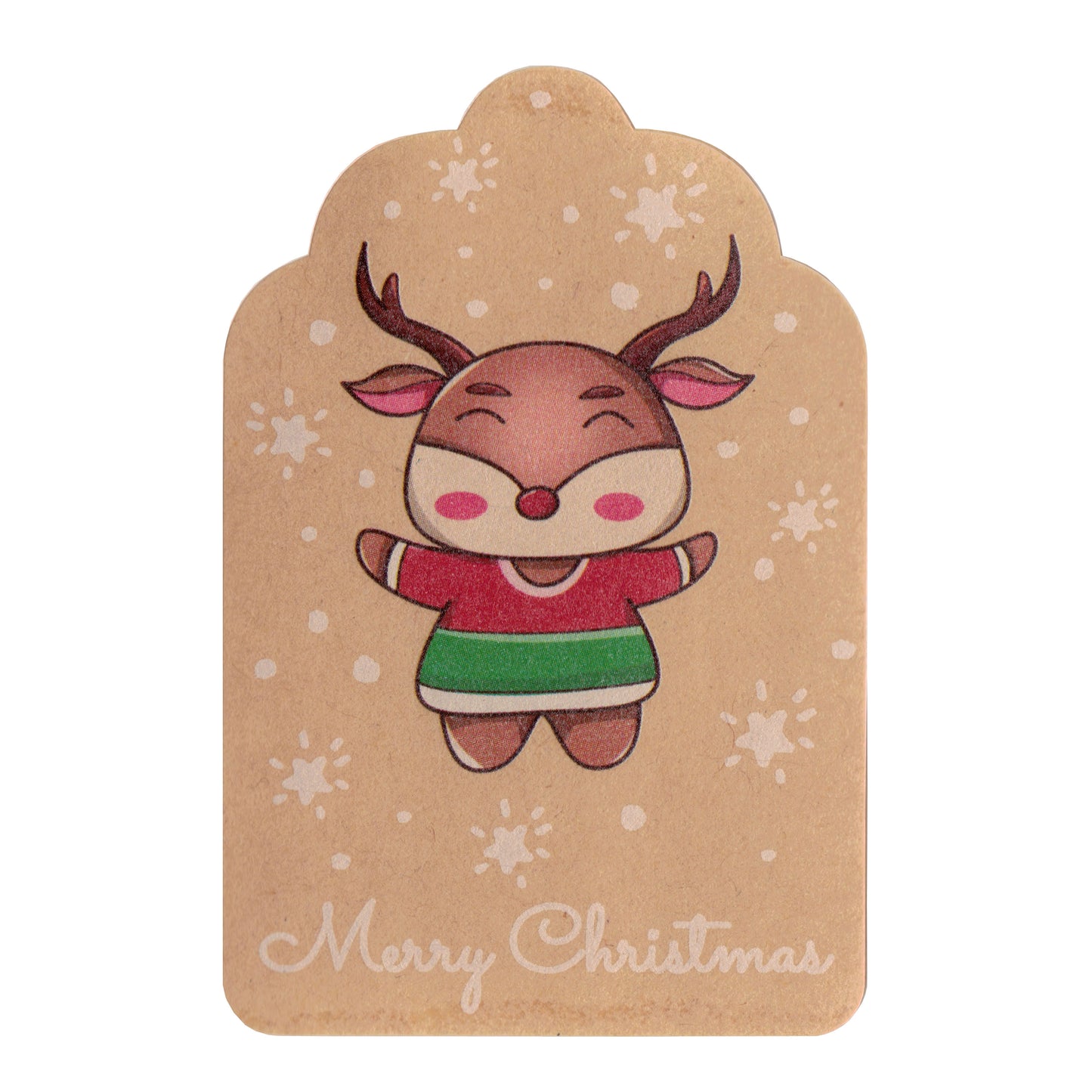 Merry Christmas Stickers / 10 Pack / 60mm x 40mm / peel and stick / various designs