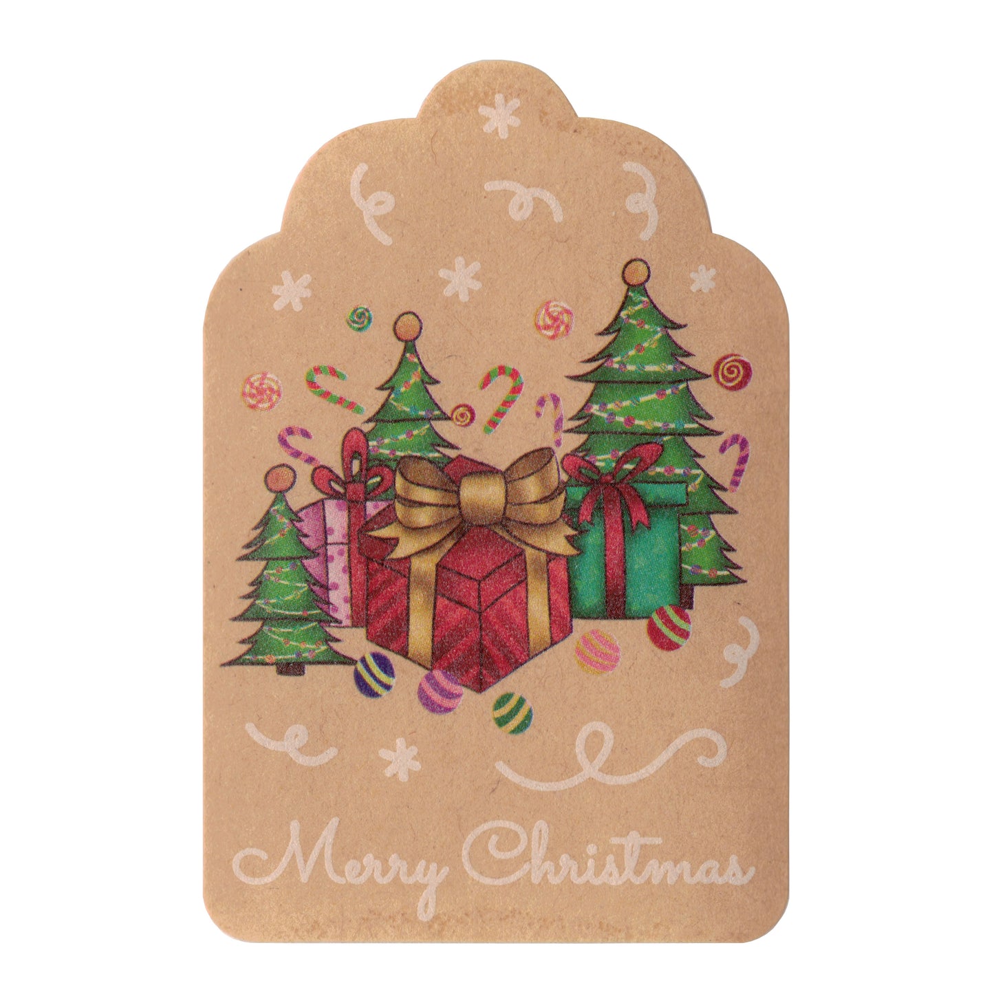 Merry Christmas Stickers / 10 Pack / 60mm x 40mm / peel and stick / various designs