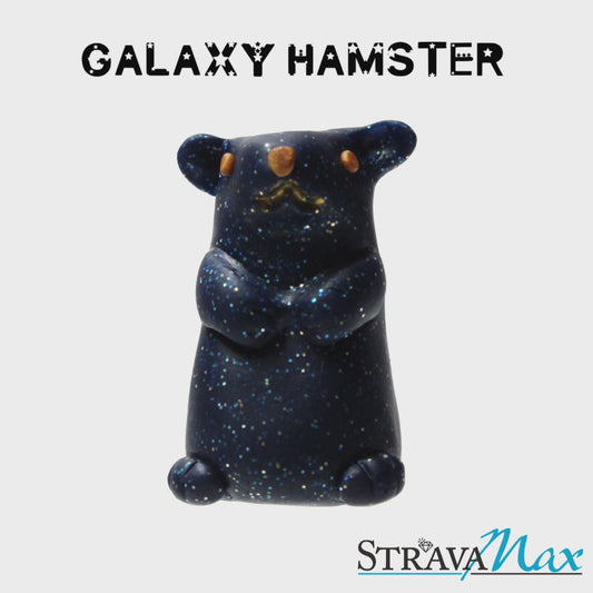 GALAXY Hamster / hand sculpted polymer clay / choose from figurine, charm or keychain
