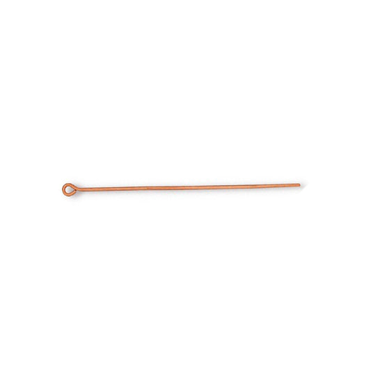 TierraCast Eye Pin 22 gauge 2 inch length, Bright Copper / 01-0035-08