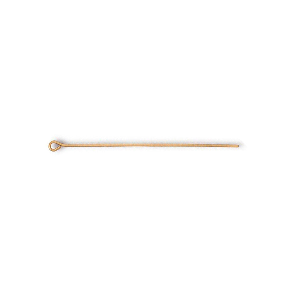 TierraCast Eye Pin 22 gauge 2 inch length, Yellow Brass / 01-0035-09