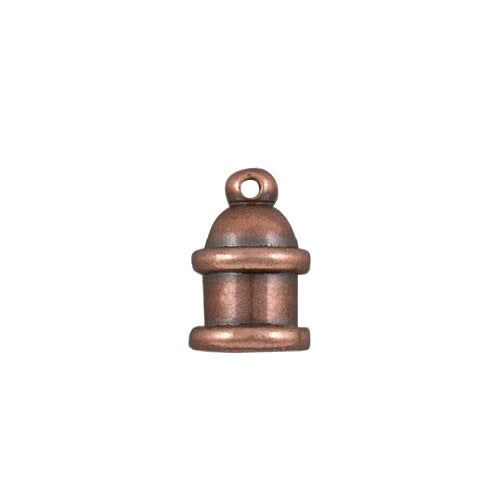 TierraCast 4mm Pagoda Cord End / brass with antique copper finish