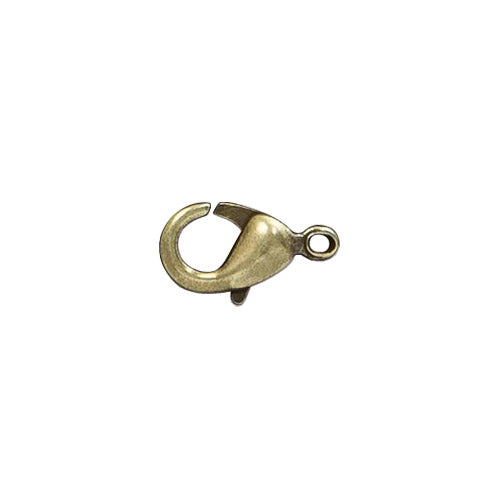 12mm Lobster Clasp / 10 Pack / plated zinc with an antique bronze finish