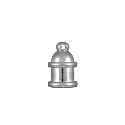 TierraCast 4mm Pagoda Cord End / brass with a bright rhodium finish / 01-0204-61