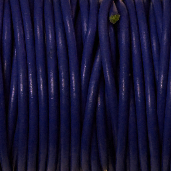 ROYAL BLUE 2mm Round Leather Cord