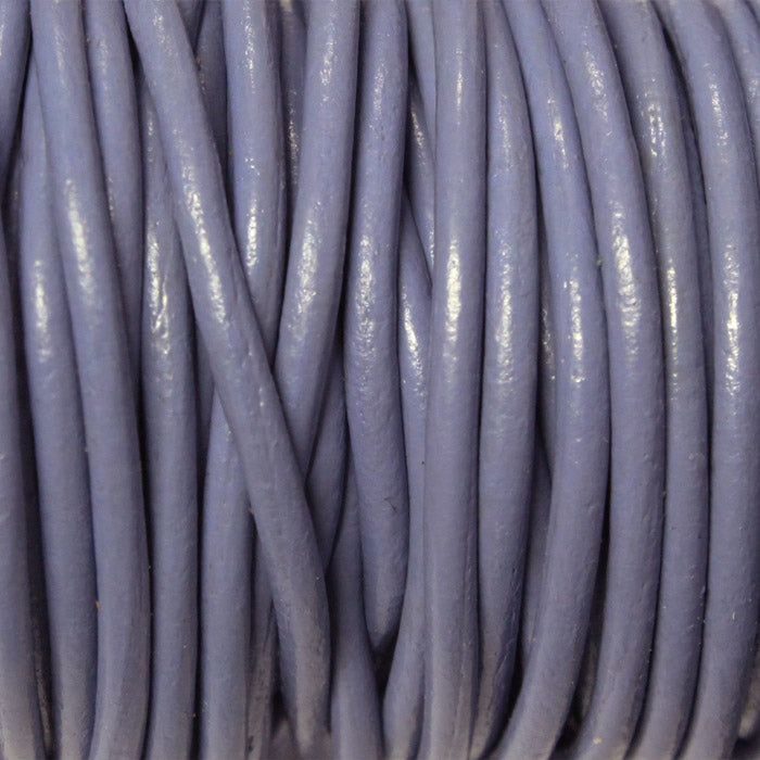 LIGHT VIOLET 2mm Round Leather Cord