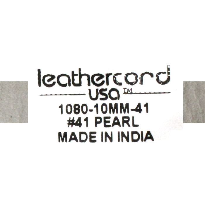 10mm Metallic Pearl Flat Leather Strap / sold by the meter / 10 mm wide x 1.5mm thick
